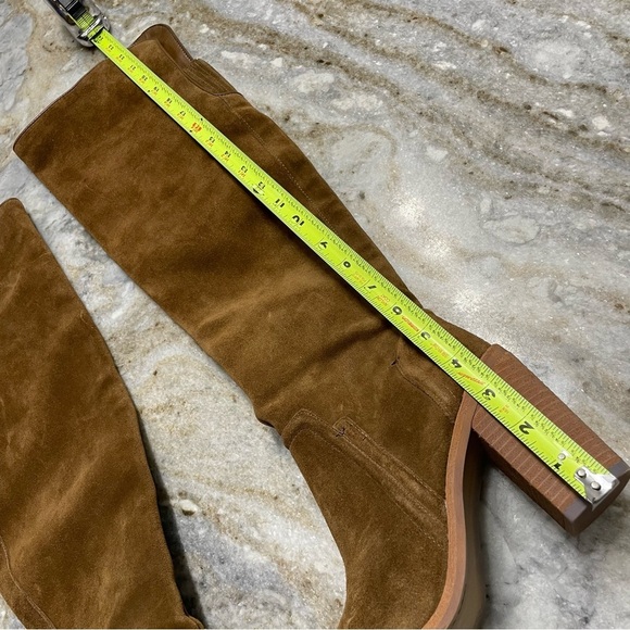 Vince Camuto Malaya Boot Over The Knee Tan Camel Suede Block Heel Women’s 7 - Picture 4 of 11